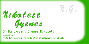 nikolett gyenes business card